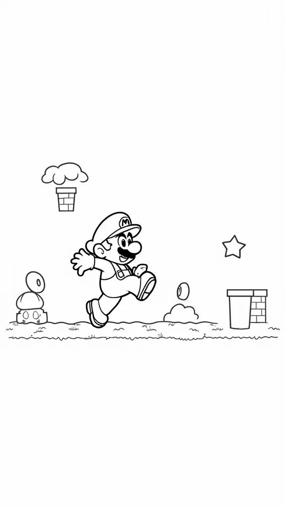 mario pages to color